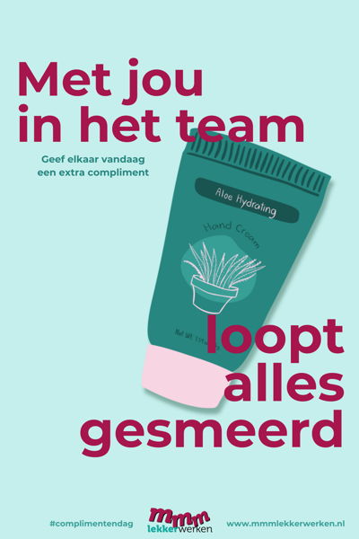 Met Jou Is Het Team Loopt Alles Gesmeerd